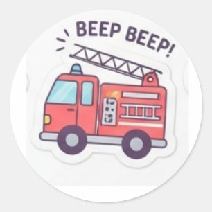 Pegatina Redonda Cute Vibe Señal de Mano Shaka Hoja de Stickers