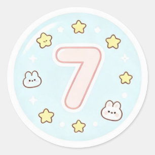 Pegatina Redonda Cute Vibe Sticker Sheet signo de mano Shaka