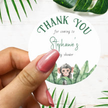 Cute Wild One Safari Animals Baby Shower Gracias