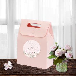 Pegatina Redonda Cute Wildflower Baby Baby Shower