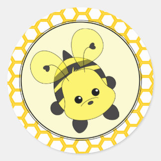 Pegatina Redonda Cutie Bee