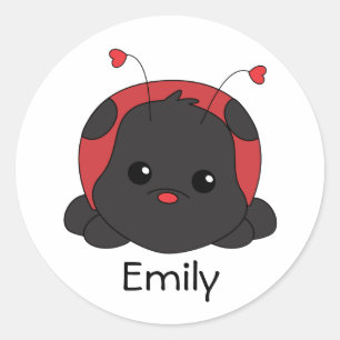 Pegatina Redonda Cutie Lady Bug