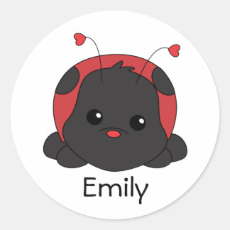 Pegatina Redonda Cutie Lady Bug
