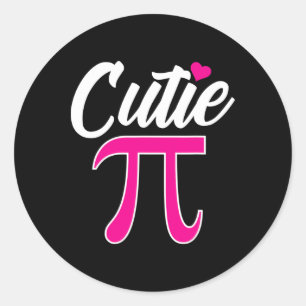 Pegatina Redonda Cutie Pi Funny Pi Day Co.