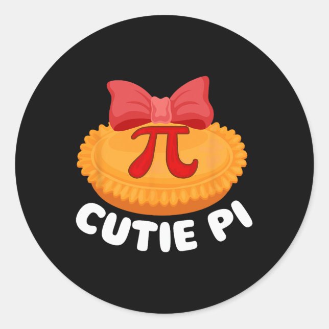 Pegatina Redonda Cutie Pi - Pi Day Math Lover Science Pi Symbol (Anverso)