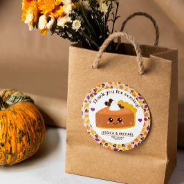 Pegatina Redonda Cutie Pie Fall Baby Shower