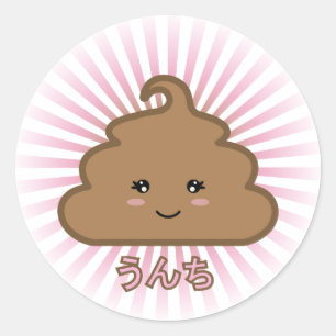 Pegatina Redonda Cutie Poo