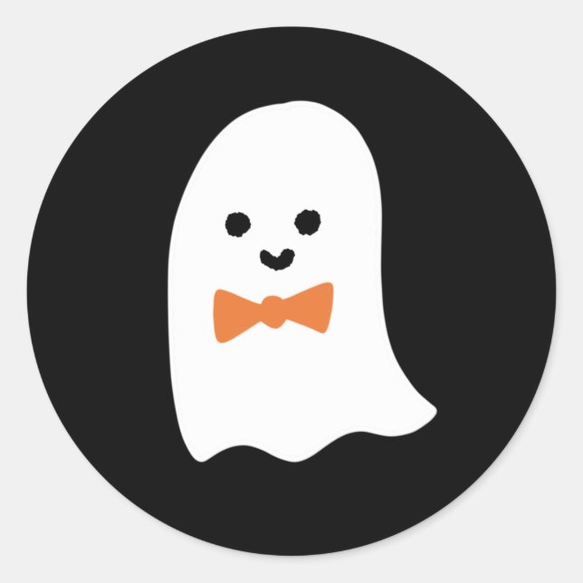 Pegatina Redonda Cuto Boy Ghost (Anverso)