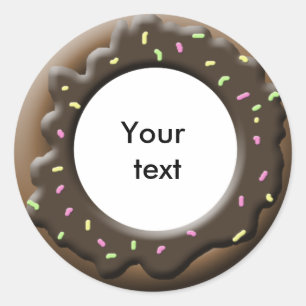 Pegatina Redonda Cuto donut