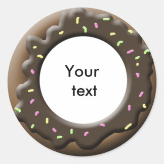 Pegatina Redonda Cuto donut