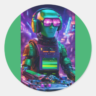 Pegatina Redonda Cyber Beats Collection
