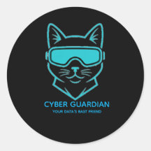 Cyber Guardian Neon Cat - Tech y portátil Vinyl St