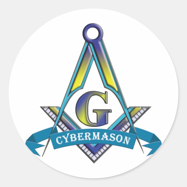 PEGATINA REDONDA CYBERMASONS (Anverso)