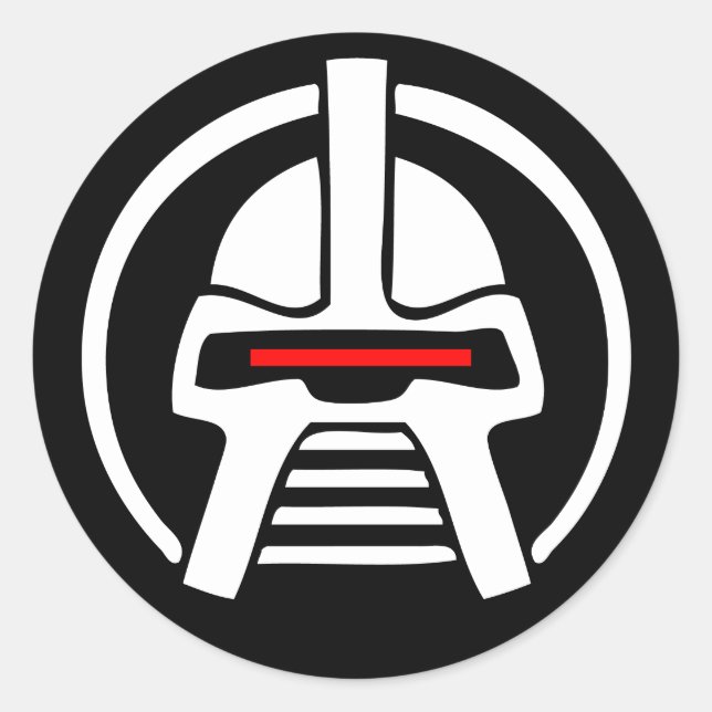 Pegatina Redonda Cyborg (Anverso)