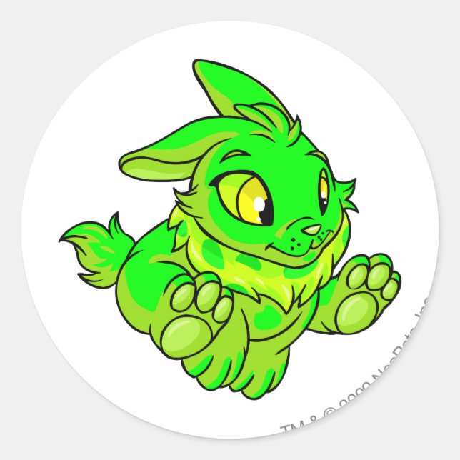 Pegatina Redonda Cybunny Gslow (Anverso)
