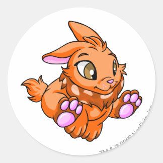 Pegatina Redonda Cybunny Naranja