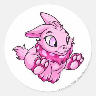 Pegatina Redonda Cybunny Pink