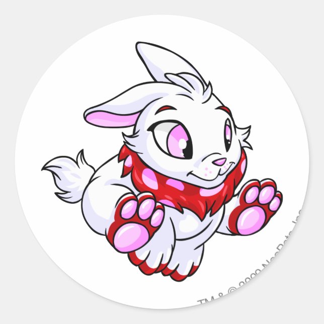 Pegatina Redonda Cybunny Red (Anverso)