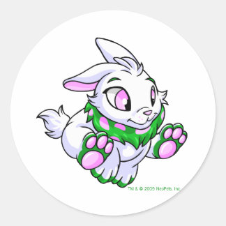 Pegatina Redonda Cybunny verde Carreras