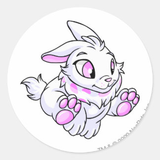 Pegatina Redonda Cybunny White