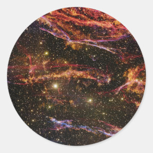 Pegatina Redonda Cygnus Loop Nebula