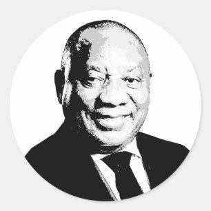 Pegatina Redonda Cyril Ramaphosa
