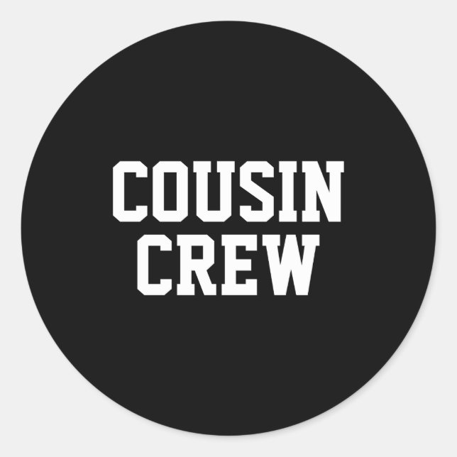 Pegatina Redonda D Cousin Crew Matching Family Toddler  (Anverso)