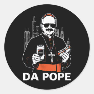 Pegatina Redonda Da Pope América Papa Leo Xiv