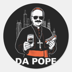 Pegatina Redonda Da Pope América Papa Leo Xiv