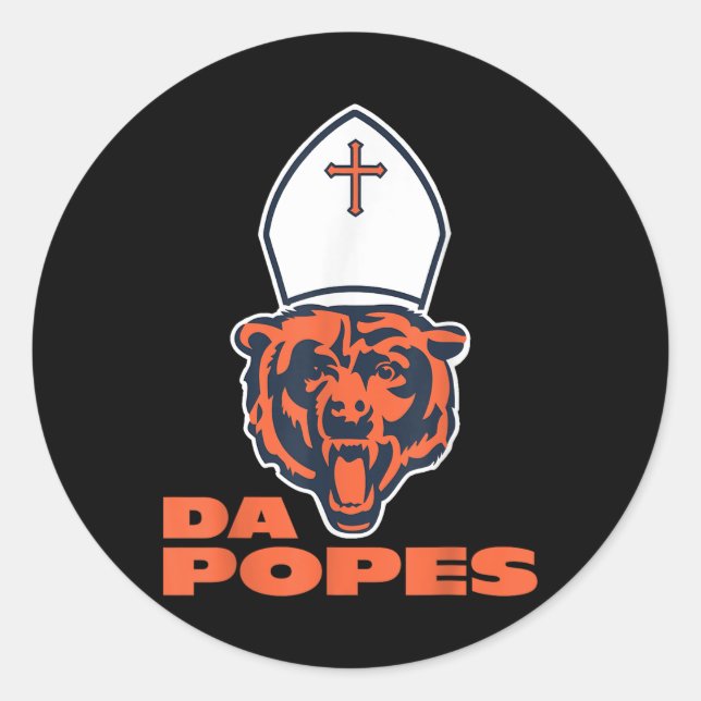 Pegatina Redonda Da Pope Chicago Pope Leo (Anverso)