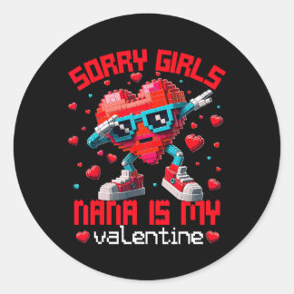 Pegatina Redonda Dabbing Heart Sorry Girls Nana Valentine Building 