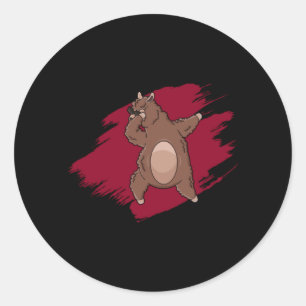 Pegatina Redonda Dabbing Lama Dab Alpaca Niños divertidos regalo Id