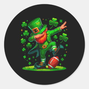 Pegatina Redonda Dabbing Leprechaun St Patricks Day Footbybyboy Me