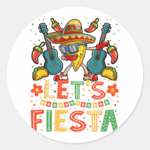 Pegatina Redonda Dabbing Nacho Cinco De Mayo Camisas Hombres Dejar
