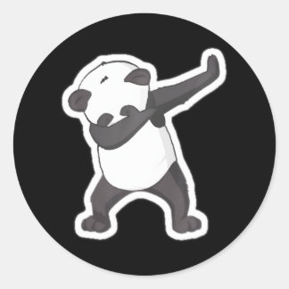 Pegatina Redonda Dabbing Panda Dab