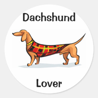 Pegatina Redonda Dachshund