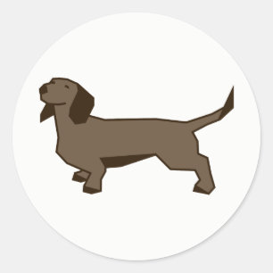 Pegatina Redonda Dachshund