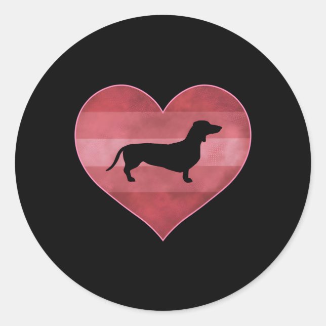 Pegatina Redonda Dachshund Day I Love (Anverso)