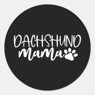 Pegatina Redonda Dachshund Mama Wiener Dog Mom Birthday Gift