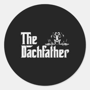 Pegatina Redonda Dachshund Padres Day Dogfather Regalos Wiener D
