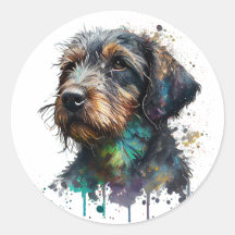Dachshund Puppy Watercolor Art