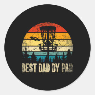 Pegatina Redonda Dad By Par Vintage Disk Funny Dad Day