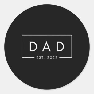 Pegatina Redonda Dad Est