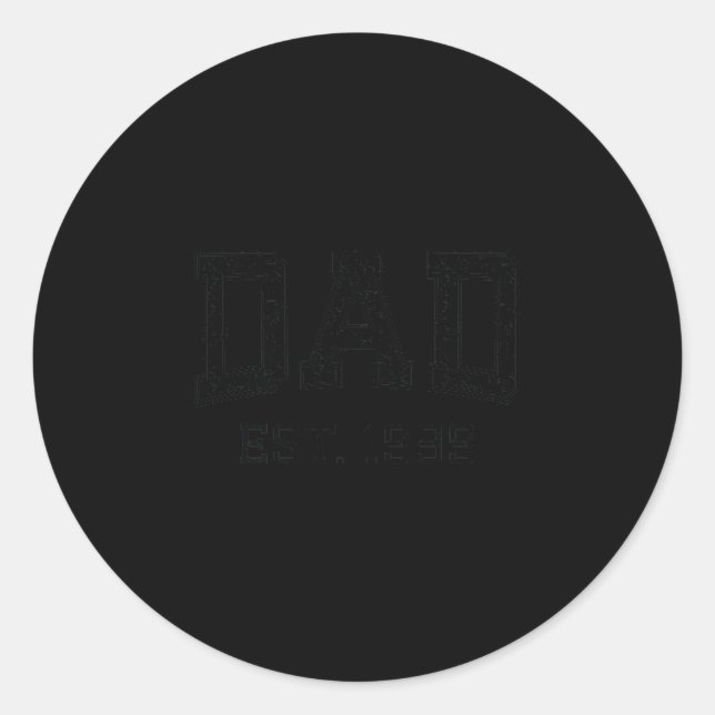 Pegatina Redonda Dad Est 1999 Dad D Husband Father Grandpa  (Anverso)