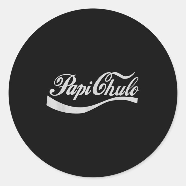 Pegatina Redonda Dad Gift Father's Day Pa Chulo Mexican  (Anverso)