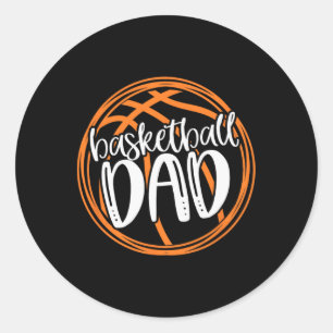 Pegatina Redonda DAD Shirt de baloncesto