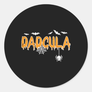 Pegatina Redonda Dadcula Daddy Matando Familia Costume De Halloween