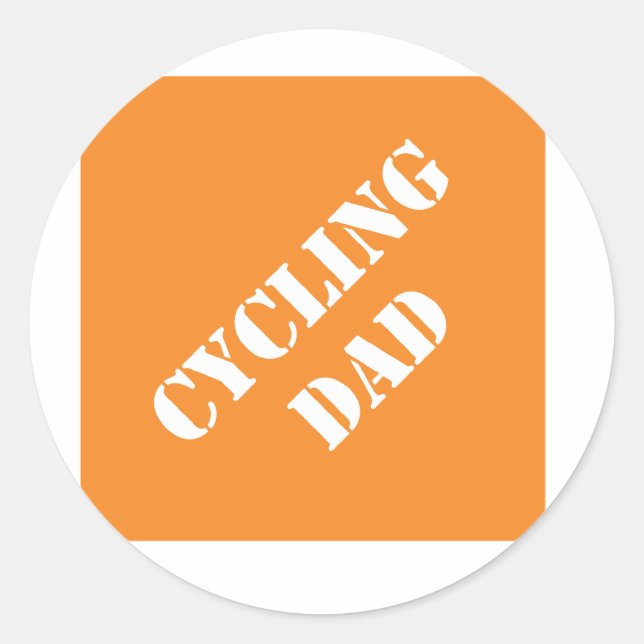Pegatina Redonda Dadisms Cycling Dad (Anverso)
