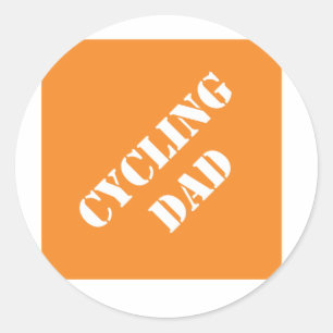 Pegatina Redonda Dadisms Cycling Dad