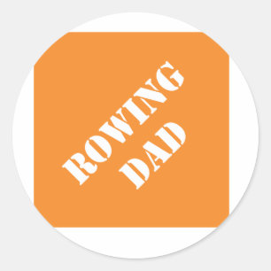 Pegatina Redonda Dadisms Rowing Dad